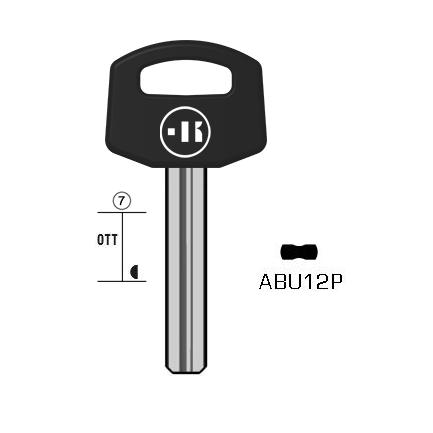Cilindersleutel messing, ABU12P, AB38P, ABU-29P, AU54P117, AB38P, ABS43P