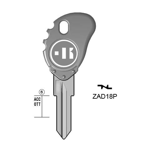 Scootersleutel staal, ZAD18P, ZD23RCP, ZA-9P, ZA18RP119, ZD35LP, blauw