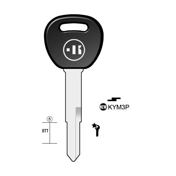 Scootersleutel messing, KYM3P, KYM-3P, KYM3P94