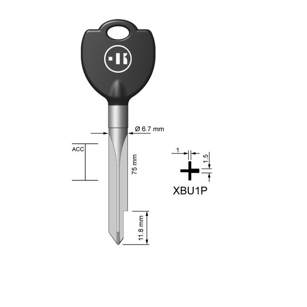 Kruissleutel staal, XBU1P, XBW1, BUR-1X, FX70, 543/70, XBG1