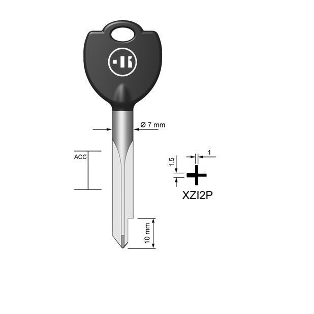 Kruissleutel staal, XZI2P, XZ2AP