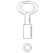 Doornsleutel kort 8mm vierkant