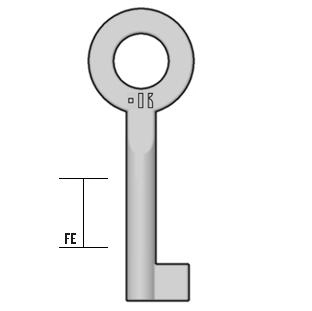 Hoog/Laagspannings sleutel 5mm gat