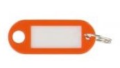 10110-8 - 100st Sleutellabel oranje, met ring