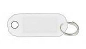 10110-12 - 100st Sleutellabel transparant, met ring