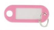 10110-13 - 100st Sleutellabel roze, met ring