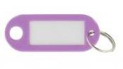10110-14 - 100st Sleutellabel lila, met ring
