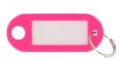 10110-16 - 100st Sleutellabel roze, met ring