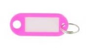 10110-23 - 100st Sleutellabel neon pink, met ring