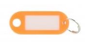 10110-24 - 100st Sleutellabel neon oranje, met ring