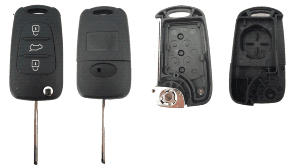 HYU-S26D, 3 knops, Kia/Hyundai style, lege behuizing