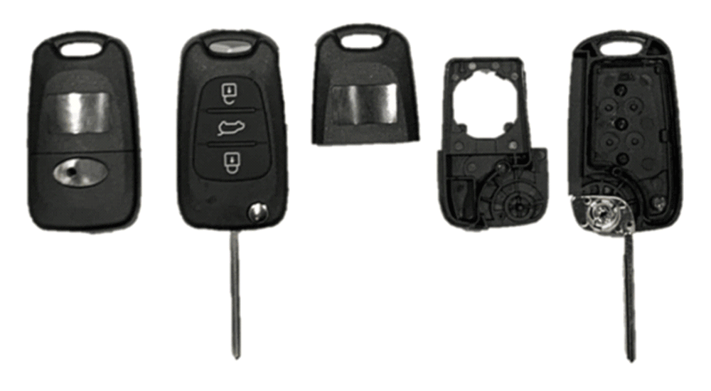 KIA-S17B, 3 knops, Kia/Hyundai style, lege behuizing