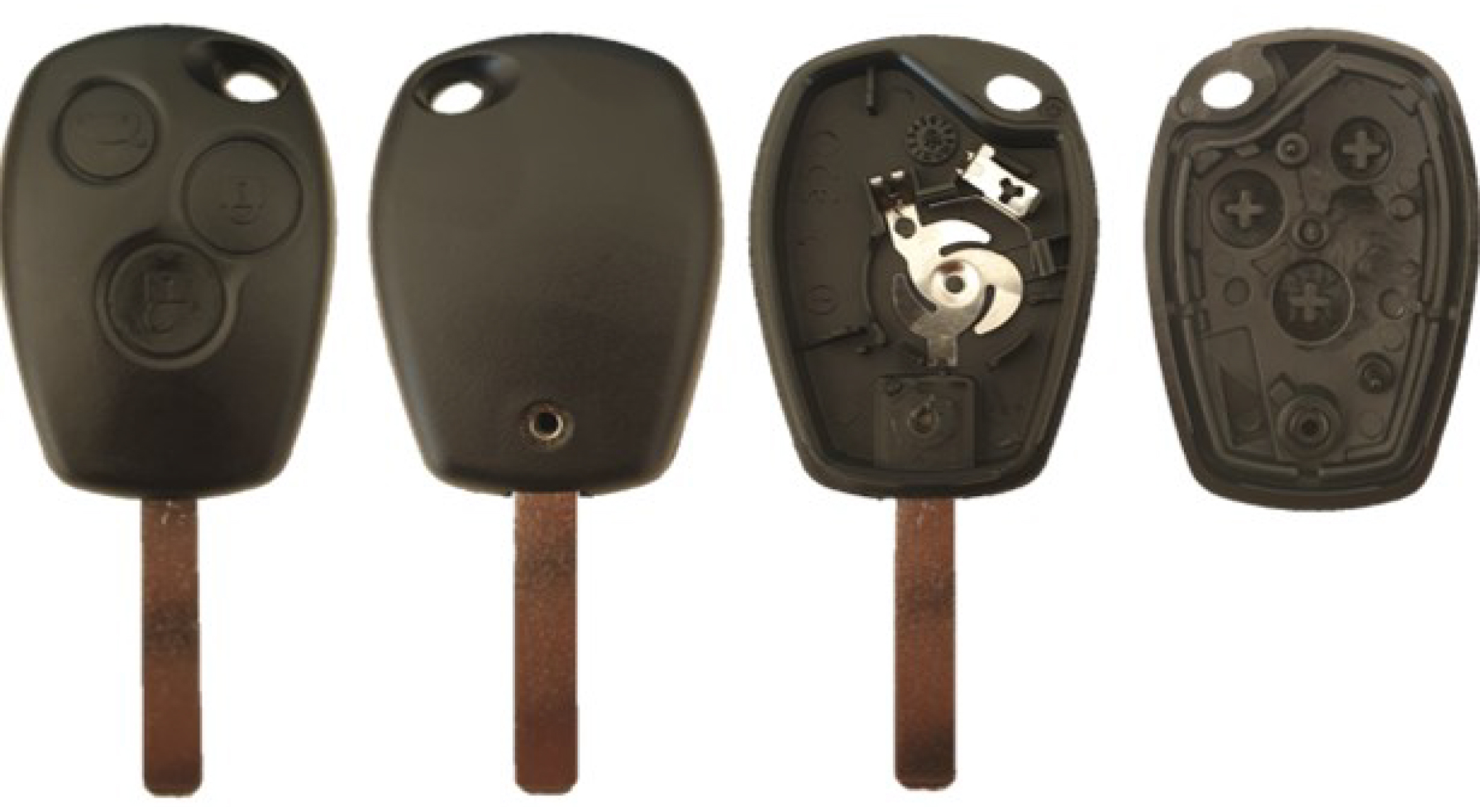 REN-S08B, 3 knops, Renault style, lege behuizing