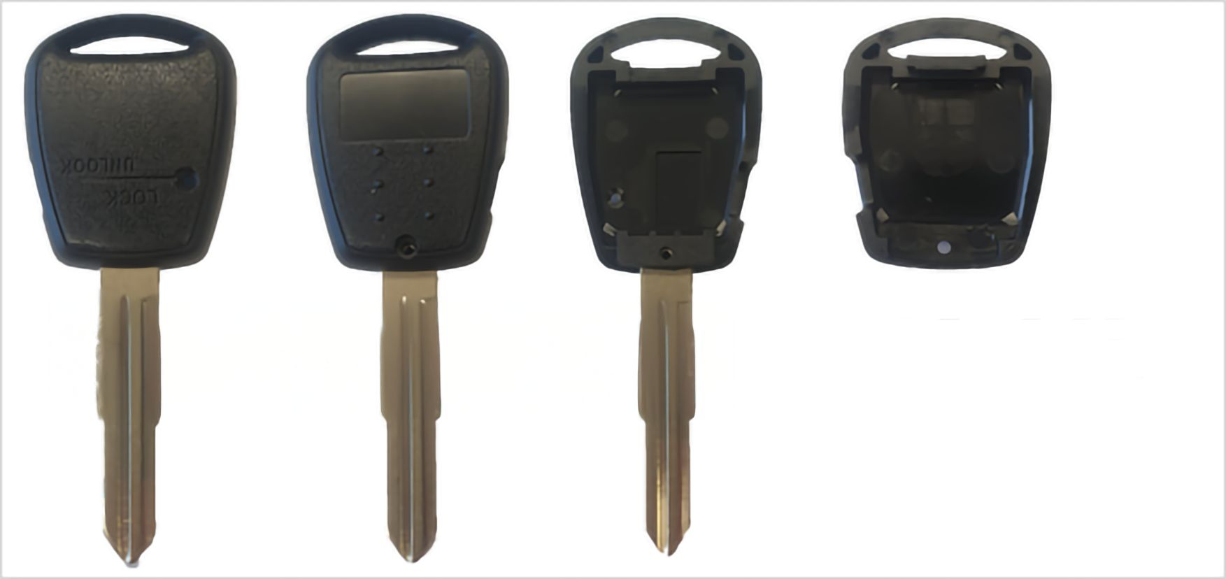 HYU-S44B, 1 knops, Kia/Hyundai style, lege behuizing