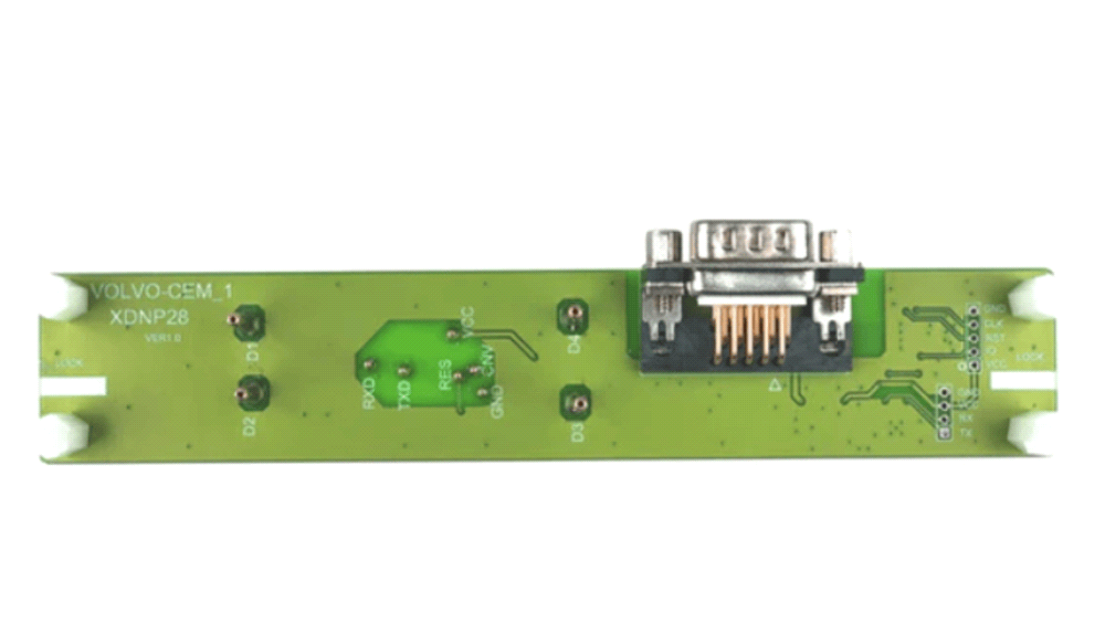XDNP28GL, Volvo CEM-1 Solder-free adapter