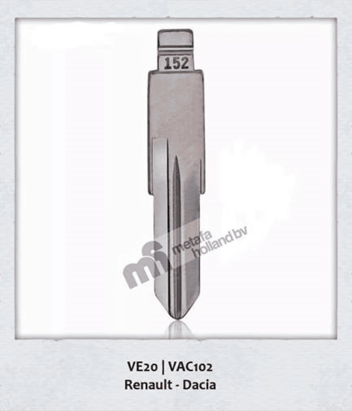 KD-VAC102, (VE20) Sleutelbaard voor Renault