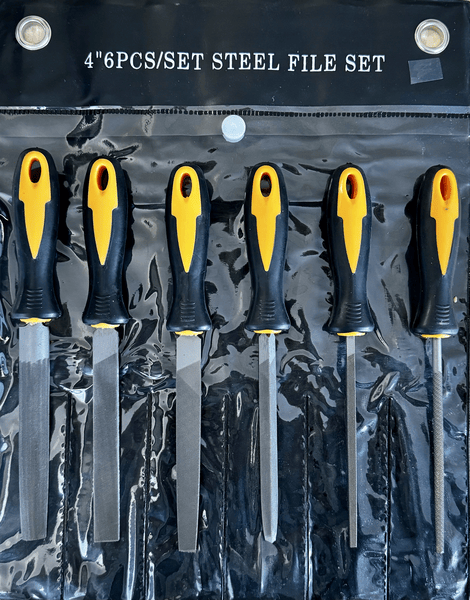 Sleutelvijlenset, 6 delig, met kunstof greep