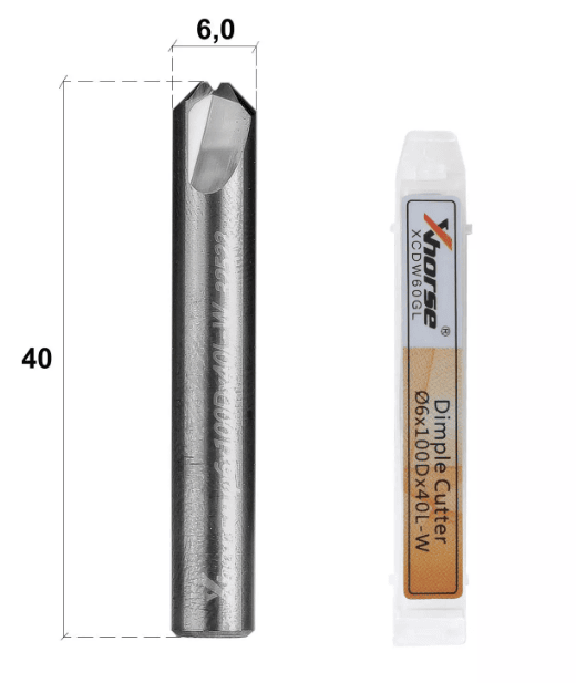 XCDW60GL Frees 6,0mm voor boring sleutels