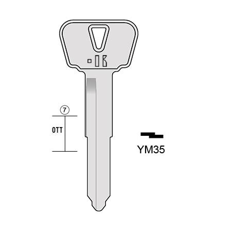 YAM-M10A, Motorsleutel staal, YM35 - YH35