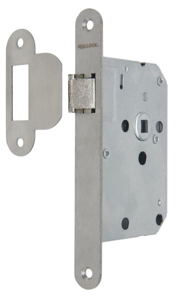 Mollock ML3155 loopslot met afgeronde rvs voorplaat, incl. sluitplaat