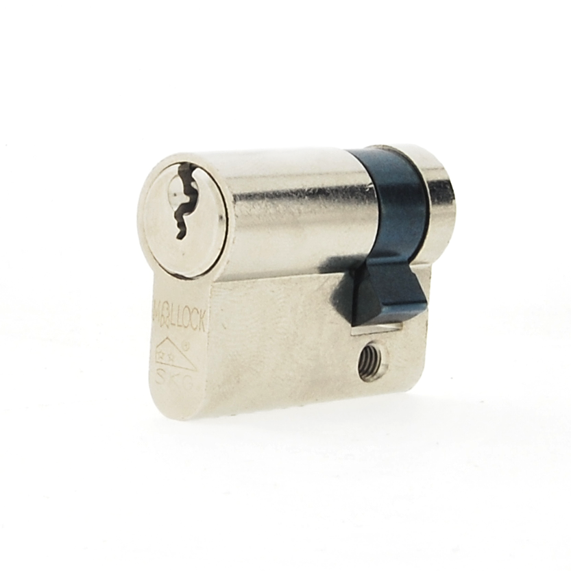 Mollock ML-77 10/45 halve euro-profielcilinder vernikkeld gelijksl. SKG**®