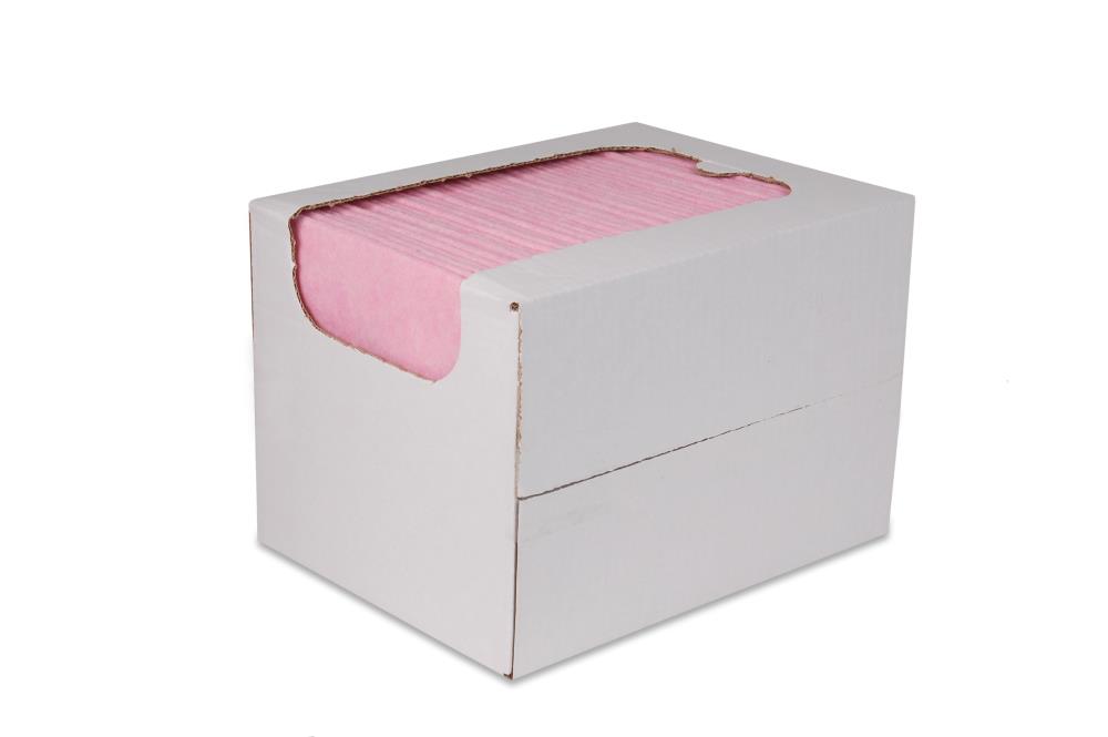 Sopdoek roze in dispenserdoos - 50 stuks