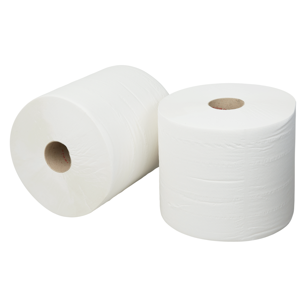 Industriepapier 2-lgs wit 380 mtr x 24 cm - 2 rollen