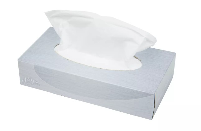 Facial tissues 2-lgs cellulose 20 x 19,5 cm - 40 x 100 vel