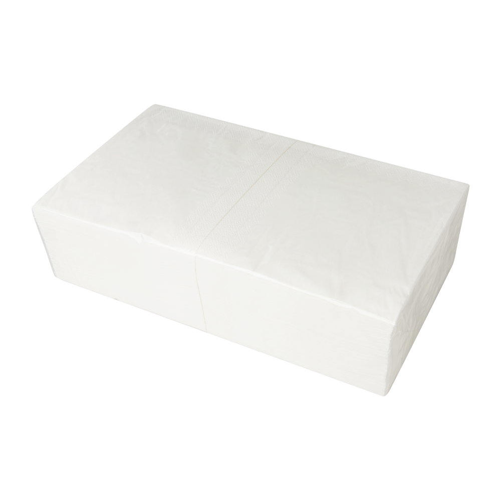 Servet 2-lgs wit 33 x 33 cm 1/4 vouw -  8 x 250 stuks