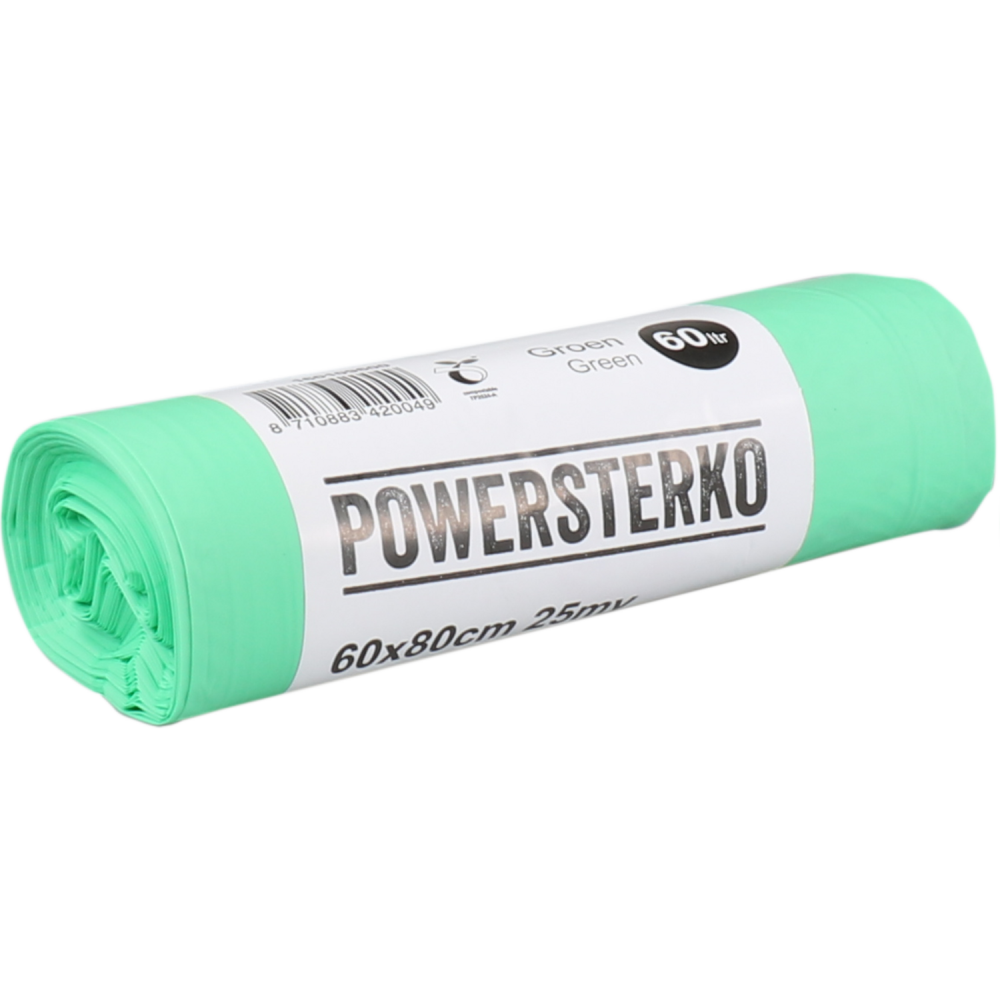 Afvalzak BIO 60 x 80 cm 25my groen - 24 x 10 stuks