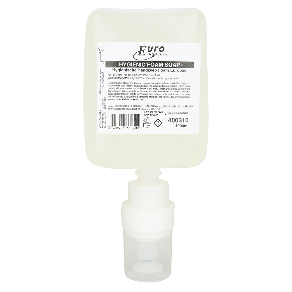 Euro hygiënische foam zeep - 6 x 1000 ml