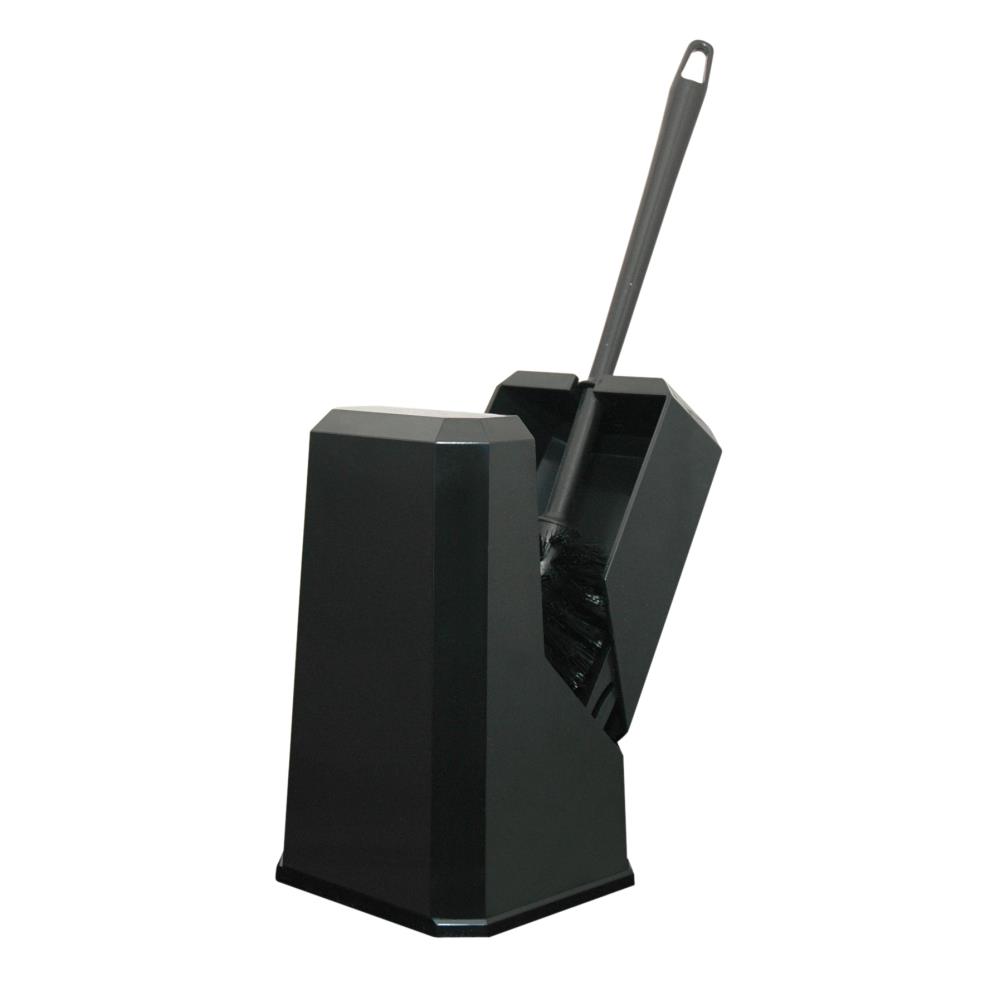 Toiletborstelhouder kunststof zwart inclusief borstel