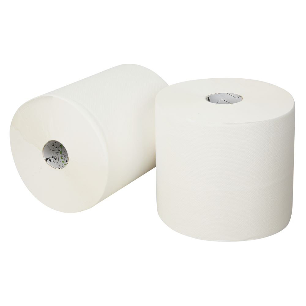 Doseer poetspapier midi 2-lgs cellulose - 6 rollen