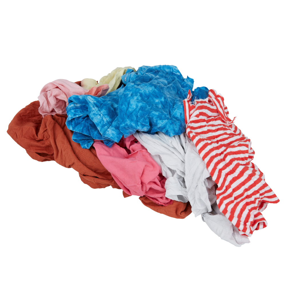 Poetslappen POLO - dunne bonte tricot - doos10 kg