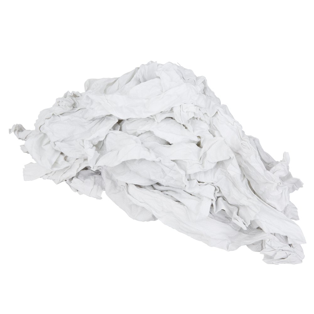 Poetslappen WH - witte rolhanddoeken - doos 10 kg