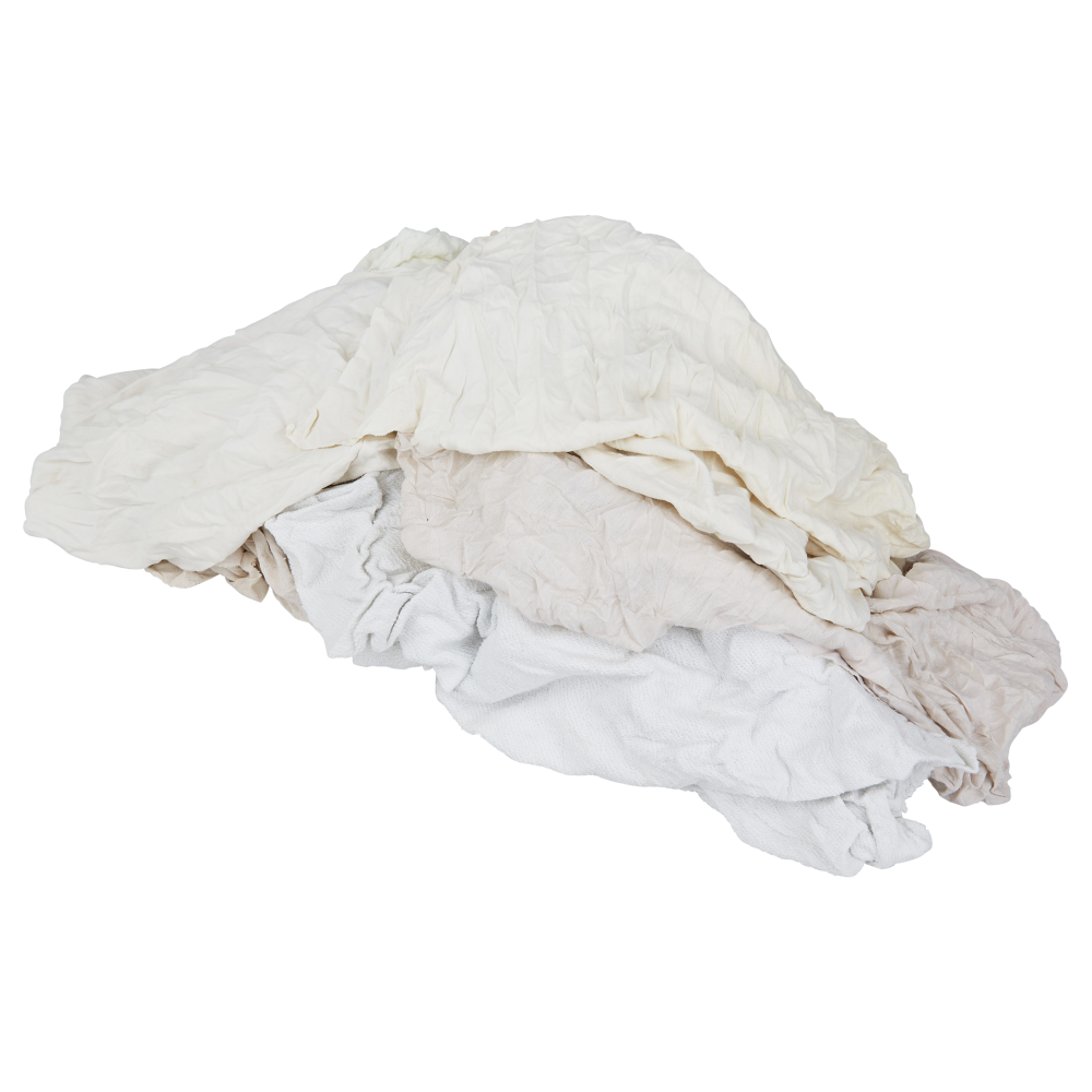 Poetslappen DW - dunne witte tricot - doos 10 kg