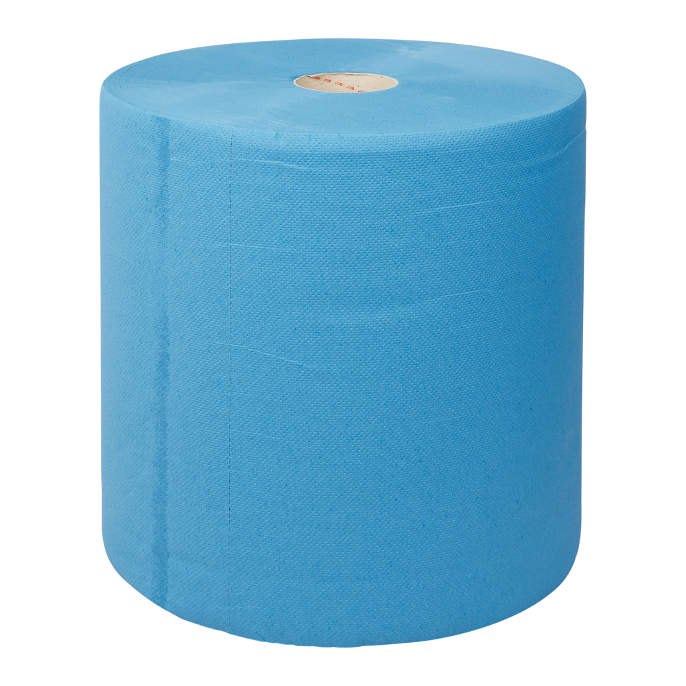 Industriepapier 3-lgs blauw RT 400 mtr x 37 cm - rol