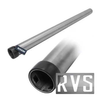 SQOON zuigbuis RVS met ring 32 mm | universeel