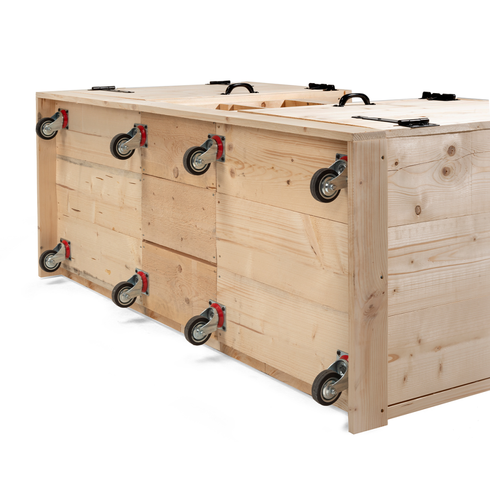 Volente - Stevige rubberen zwenkwielen met rem