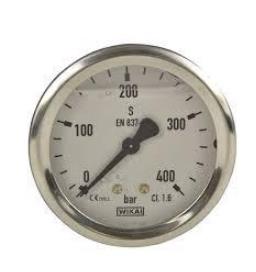 Manometer Glyc. Gevuld RVS 0-400 bar