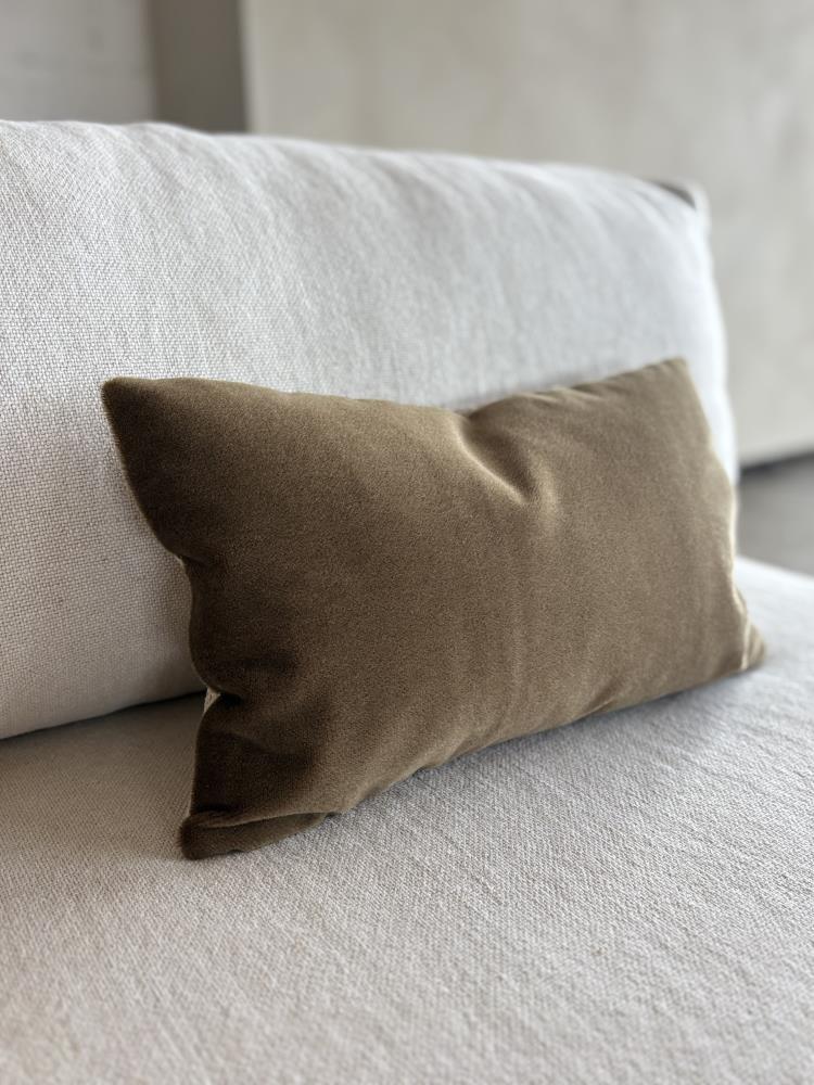 Mohair sierkussenhoes Sara tabak