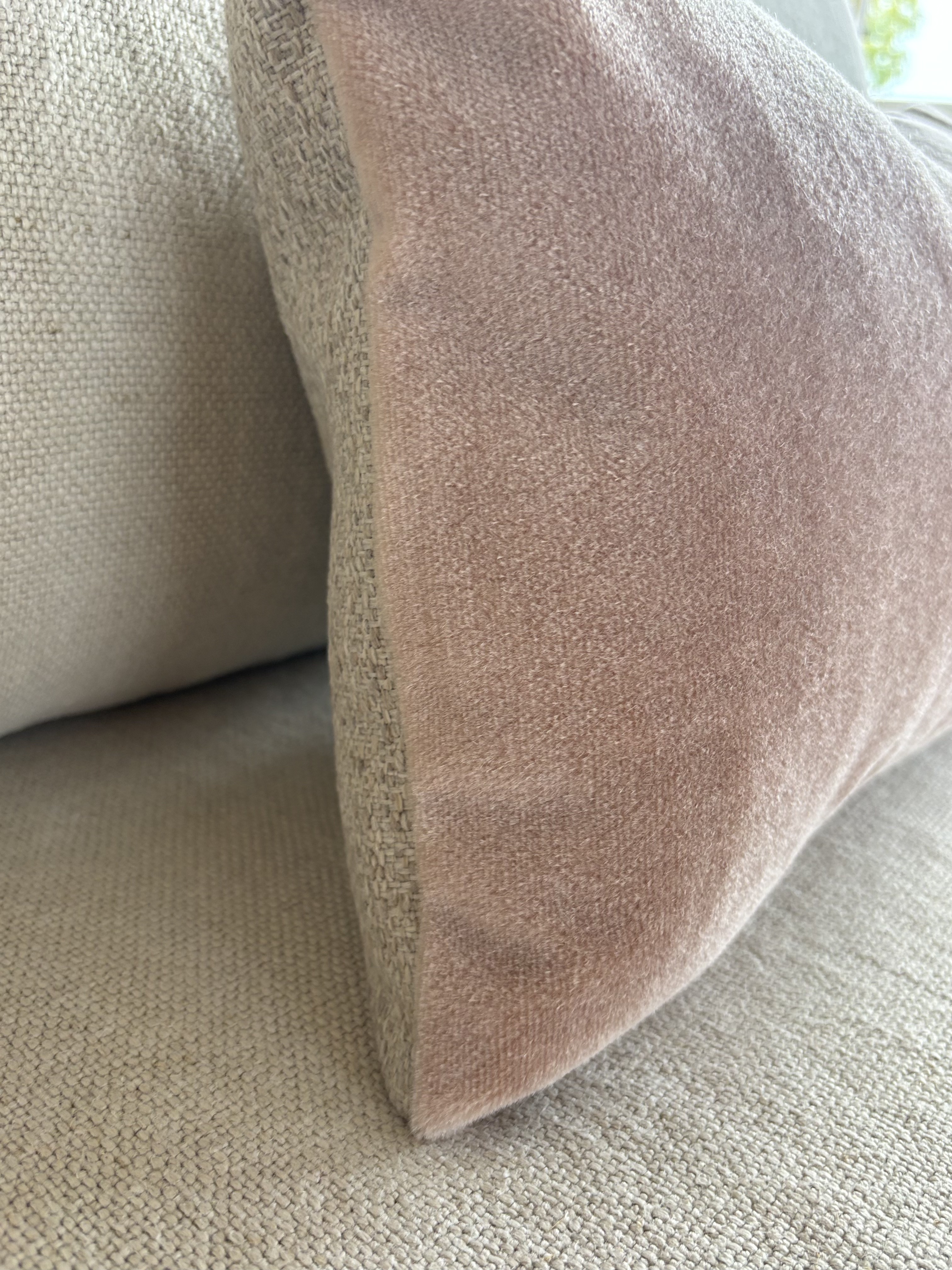 Mohair sierkussenhoes Sara blush  XL