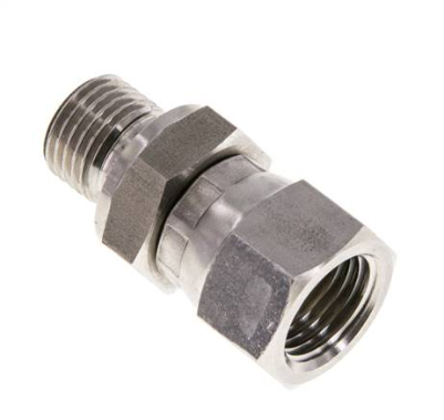 Adjustab. Screwed connect. UNF 9/16"-18(FT)-G 1/4"(MT)