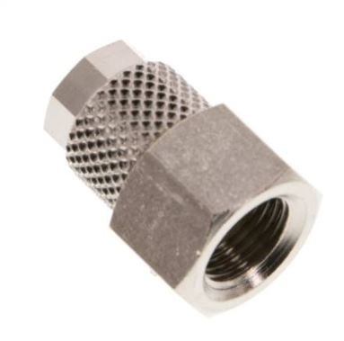 Screw-on screw connection G 1/8"-6x4mm, Nickel-plated brass