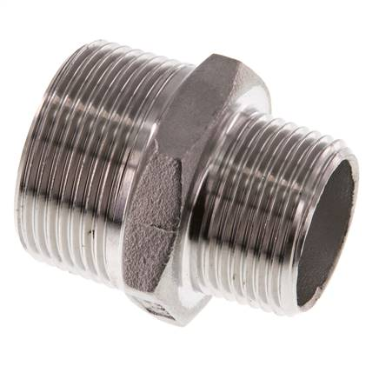 Double nipple R 1-1/4"-R 1", 1.4408