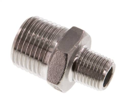Double nipple R 1/2"-R 1/4", 1.4408