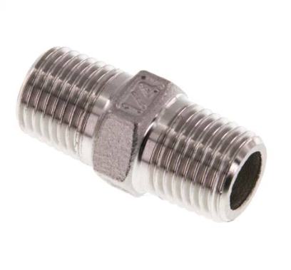 Double nipple R 1/4"-R 1/4", 1.4408