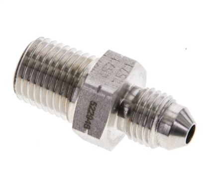 Double nipple NPT 1/4"-UNF 7/16"-20(JIC), 1.4571