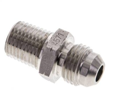 Double nipple NPT 1/4"-UNF 9/16"-18(JIC), 1.4571