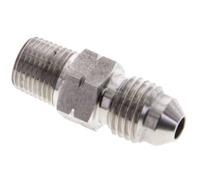 Double nipple NPT 1/8"-UNF 7/16"-20(JIC), 1.4571
